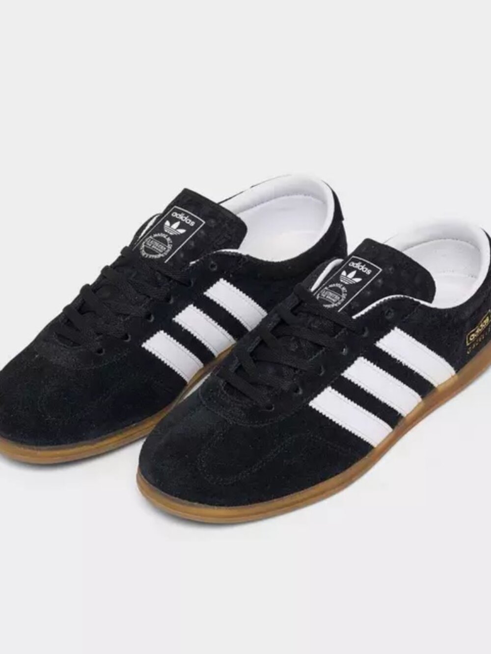 adidas Originals Gazelle Black White Gum Athletic Shoes - Picture 11 of 15